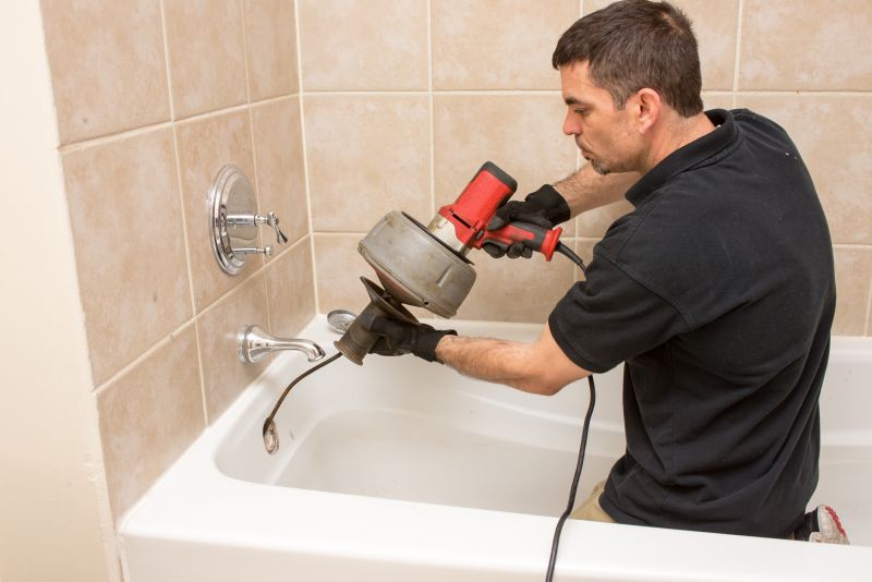 Professional bathtub installers preparing for work